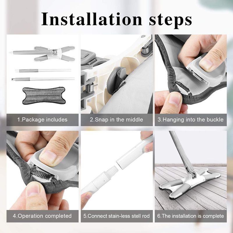 Market - Curatenie si intretinere casa - Produse menaj - Mopuri - Mop TWIST cu autostoarcere, cap flexibil cu rotire 360 grade, maner telescopic - Infinity.ro