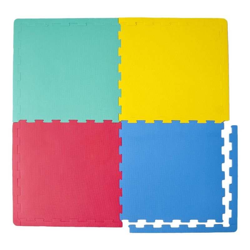 Jucarii, Copii si Bebe - Jucarii si jocuri - Jocuri si puzzle - Puzzle - Puzzle podea, model multicolor, set 4 bucati, dimensiuni 63 x 63cm, material spuma eva - Infinity.ro