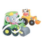 Jucarii, Copii si Bebe - Jucarii si jocuri - Jocuri si puzzle - Puzzle - Puzzle bebelusi, model vehicule cu animale, set 6 bucati, multicolor, piese mari - Infinity.ro