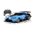 Jucarii, Copii si Bebe - Jucarii si jocuri - Vehicule si jucarii cu telecomanda - Masinute - Masina cu Telecomanda pentru Copii 3ani+, Scara 1:16, Iluminare LED, 23cm Lungime, Albastru/Negru - Infinity.ro