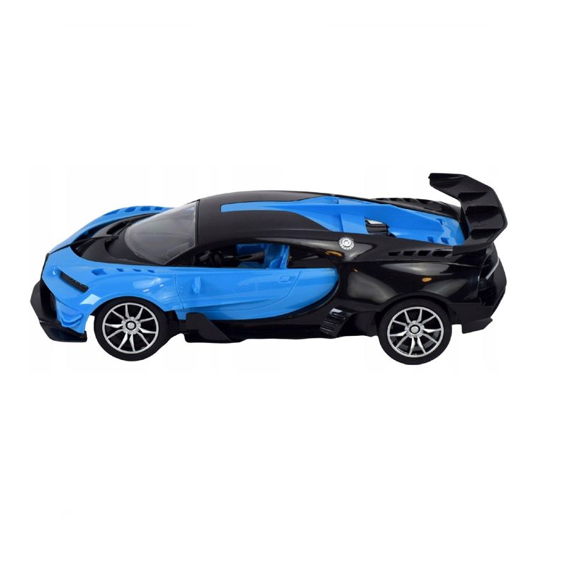 Jucarii, Copii si Bebe - Jucarii si jocuri - Vehicule si jucarii cu telecomanda - Masinute - Masina cu Telecomanda pentru Copii 3ani+, Scara 1:16, Iluminare LED, 23cm Lungime, Albastru/Negru - Infinity.ro