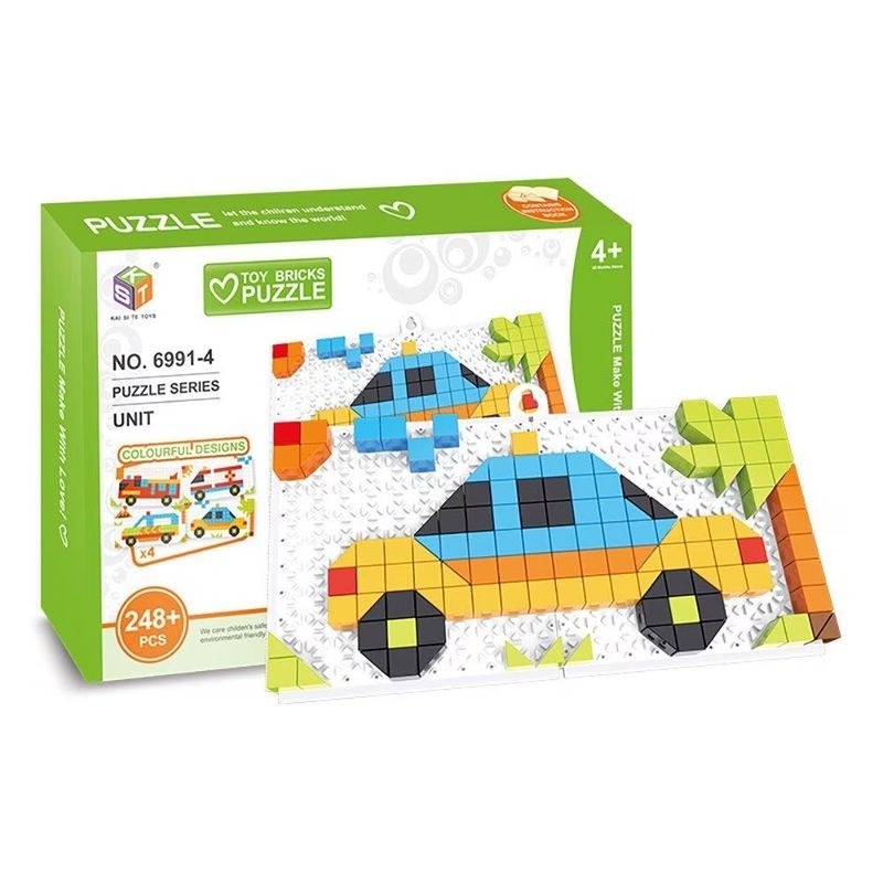 Jucarii, Copii si Bebe - Jucarii si jocuri - Jocuri si puzzle - Puzzle - Joc Educativ Puzzle Mozaic cu Masini, 248 Piese, pentru Copii de + 4 ani, Multicolor - Infinity.ro