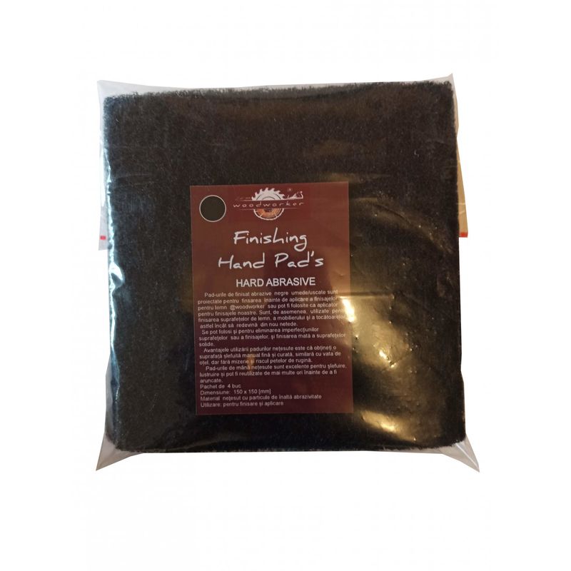 Casa si Gradina - Constructii - Materiale constructii - Solutii tratare suprafete - Kit intretinere mobilier lemn masiv, Prep’N Shine-Pure Teak Oil & Hand Pad’s Hard Abrasive Negru,  500 ml - Infinity.ro