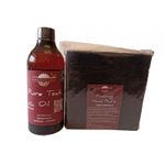 Casa si Gradina - Constructii - Materiale constructii - Solutii tratare suprafete - Kit intretinere mobilier lemn masiv, Prep’N Shine-Pure Teak Oil & Hand Pad’s Hard Abrasive Negru,  500 ml - Infinity.ro