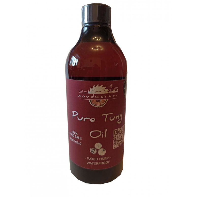 Casa si Gradina - Constructii - Materiale constructii - Solutii tratare suprafete - Kit intretinere mobilier lemn masiv, Prep’N Shine-Pure Tung Oil & Hand Pad’s Mix Abrasive, alb, negru, verde, 500 ml - Infinity.ro