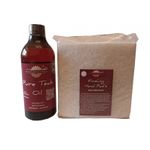 Casa si Gradina - Constructii - Materiale constructii - Solutii tratare suprafete - Kit intretinere mobilier lemn masiv, Prep’N Shine-Pure Teak Oil & Hand Pad’s Non Abraziv Alb,  500 ml - Infinity.ro