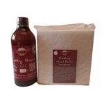 Casa si Gradina - Constructii - Materiale constructii - Solutii tratare suprafete - Kit intretinere mobilier lemn masiv, Prep’N Shine-Cutting Board Oil & Hand Pad’s Non Abrasive, alb, 500 ml - Infinity.ro