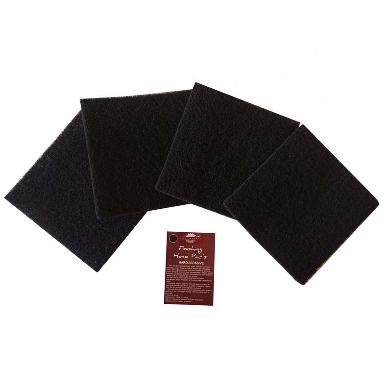 Casa si Gradina - Constructii - Materiale constructii - Solutii tratare suprafete - Kit intretinere mobilier lemn masiv, Prep’N Shine-Cutting Board Wax & Hand Pad’s Hard Abrasive, negru, 200 ml, non toxic - Infinity.ro