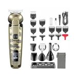 Ingrijire personala si Cosmetice - Aparate & accesorii ingrijire personala - Aparate de ras si tuns - Aparate de tuns - Aparat de Tuns Fara Fir, V-095, 7 in 1, 25 Accesorii, Baterie 1200mAh, 6500rpm, IPX6, Auriu - Infinity.ro