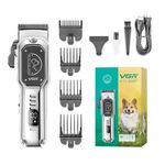 Ingrijire personala si Cosmetice - Aparate & accesorii ingrijire personala - Aparate de ras si tuns - Aparate de tuns - Masina de tuns profesionala pentru animale de companie, VGR V-201, Fara Fir, Functie Turbo, Afisaj LED,  Argintiu - Infinity.ro