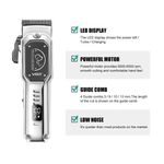 Ingrijire personala si Cosmetice - Aparate & accesorii ingrijire personala - Aparate de ras si tuns - Aparate de tuns - Masina de tuns profesionala pentru animale de companie, VGR V-201, Fara Fir, Functie Turbo, Afisaj LED,  Argintiu - Infinity.ro