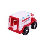 Jucarii, Copii si Bebe/Jucarii si jocuri/Jucarii de exterior/Masinute si vehicule pentru copii - Masinuta de jucarie pentru copii de 3 ani+, tip ambulanta pentru transport pacienti, Alb - Rosu - Infinity.ro
