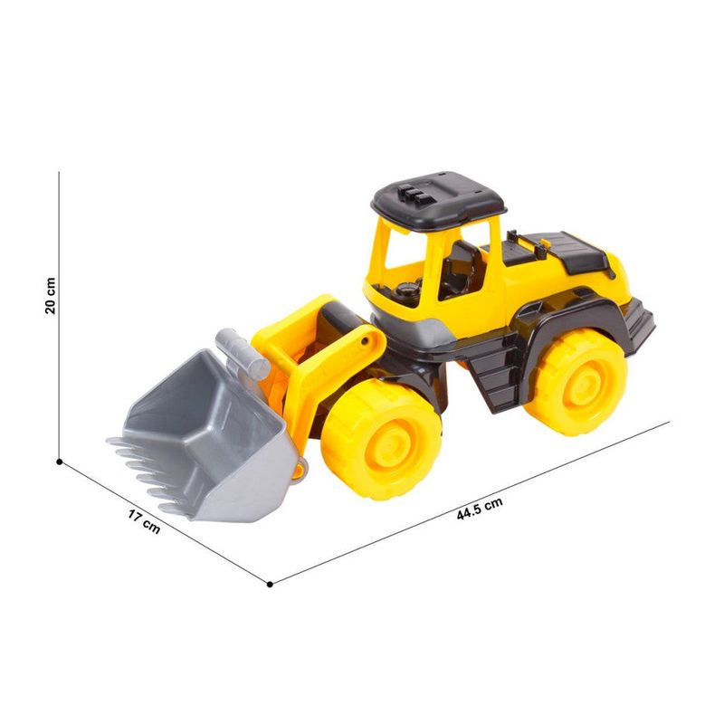 Jucarii, Copii si Bebe - Jucarii si jocuri - Jucarii de exterior - Masinute si vehicule pentru copii - Masinuta de jucarie pentru copii de 3 ani+, utilaj de constructie cu excavator, galben cu gri si negru - Infinity.ro