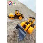 Jucarii, Copii si Bebe - Jucarii si jocuri - Jucarii de exterior - Masinute si vehicule pentru copii - Masinuta de jucarie pentru copii de 3 ani+, utilaj de constructie cu excavator, galben cu gri si negru - Infinity.ro
