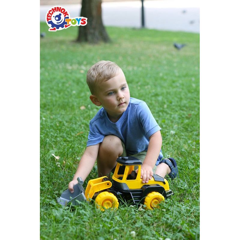 Jucarii, Copii si Bebe - Jucarii si jocuri - Jucarii de exterior - Masinute si vehicule pentru copii - Masinuta de jucarie pentru copii de 3 ani+, utilaj de constructie cu excavator, galben cu gri si negru - Infinity.ro