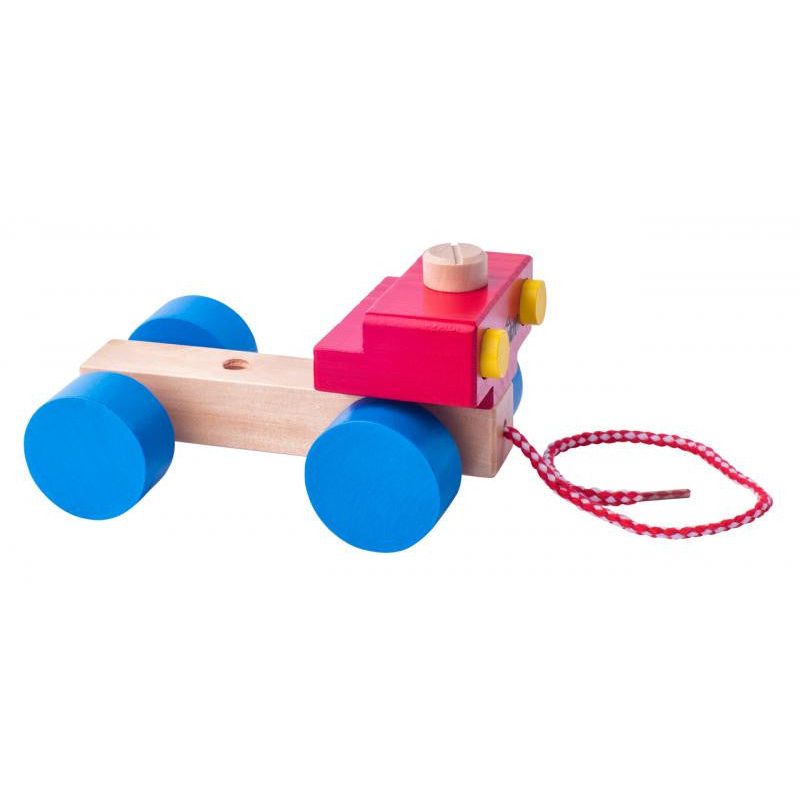 Jucarii, Copii si Bebe - Jucarii si jocuri - Jucarii de exterior - Masinute si vehicule pentru copii - Masinuta de jucarie pentru copii de 3 ani+, betoniera de asamblat, din lemn, cu 18 piese, multicolora - Infinity.ro