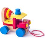 Jucarii, Copii si Bebe - Jucarii si jocuri - Jucarii de exterior - Masinute si vehicule pentru copii - Masinuta de jucarie pentru copii de 3 ani+, betoniera de asamblat, din lemn, cu 18 piese, multicolora - Infinity.ro