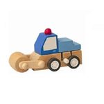 Jucarii, Copii si Bebe - Jucarii si jocuri - Jucarii de exterior - Masinute si vehicule pentru copii - Masinuta utilaj de constructie cilindru compactor din lemn, pentru copii de peste 3 ani - Infinity.ro