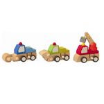 Jucarii, Copii si Bebe - Jucarii si jocuri - Jucarii de exterior - Masinute si vehicule pentru copii - Masinuta utilaj de constructie cilindru compactor din lemn, pentru copii de peste 3 ani - Infinity.ro