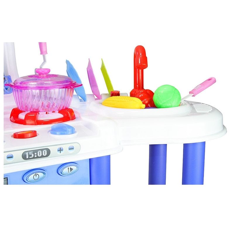 Jucarii, Copii si Bebe - Jucarii si jocuri - Jucarii de rol - Bucatarii copii - Bucatarie de jucarie, Little Chef cu 48 de accesorii, multicolora - Infinity.ro