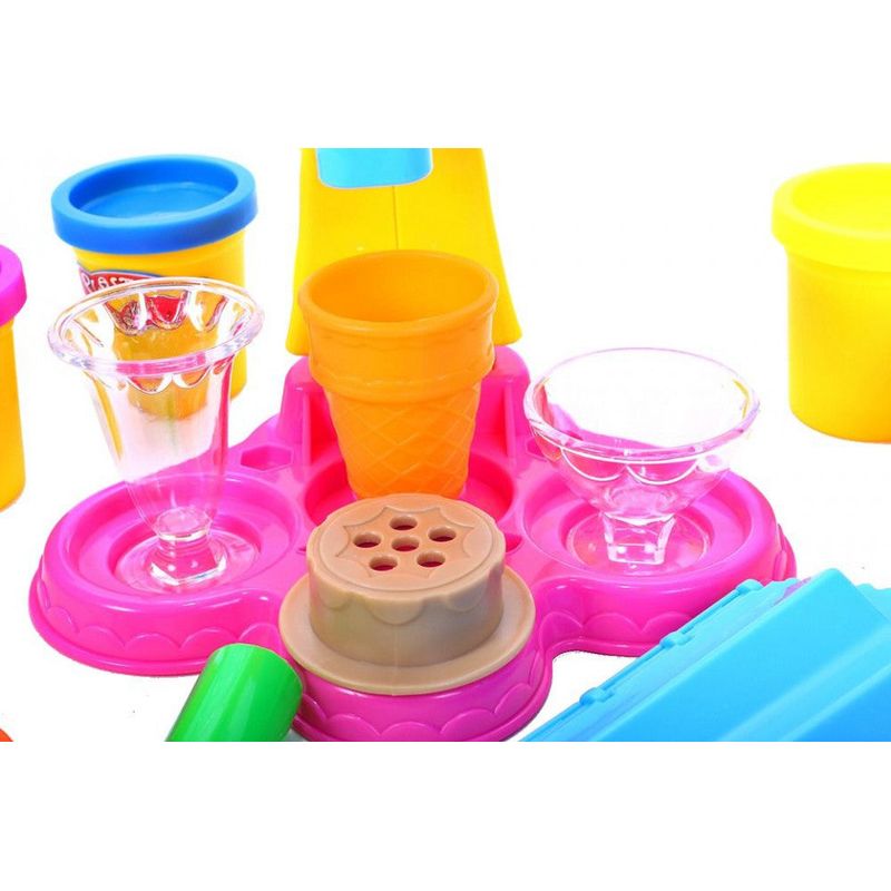 Jucarii, Copii si Bebe - Jucarii si jocuri - Jucarii & jocuri educative - Jocuri si jucarii educative - Jucarie creativ de preparat inghetata din plastilina, cu accesorii, MalPlay, multicolor - Infinity.ro