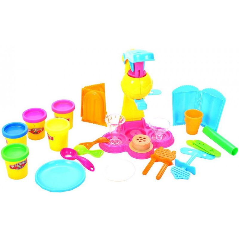 Jucarii, Copii si Bebe - Jucarii si jocuri - Jucarii & jocuri educative - Jocuri si jucarii educative - Jucarie creativ de preparat inghetata din plastilina, cu accesorii, MalPlay, multicolor - Infinity.ro
