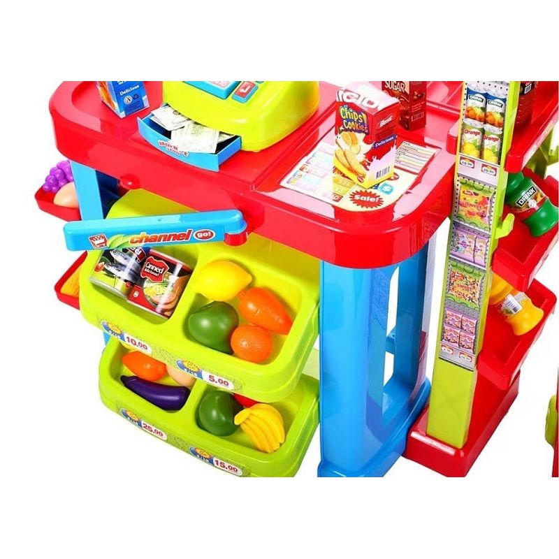 Jucarii, Copii si Bebe - Jucarii si jocuri - Jucarii & jocuri educative - Jocuri si jucarii educative - Supermarket de Jucarie pentru Copii 3 ani+, 33 Piese, 80x38x60cm, Multicolor - Infinity.ro
