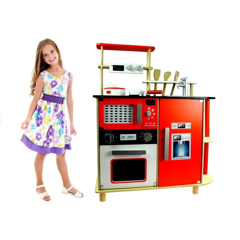 Jucarii, Copii si Bebe - Jucarii si jocuri - Jucarii de rol - Bucatarii copii - Bucatarie de jucarie, din lemn 78 cm Sophia - Infinity.ro