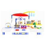 Jucarii, Copii si Bebe - Jucarii si jocuri - Jucarii de rol - Bucatarii copii - Bucatarie de jucarie, cu 30 accesorii, cu blat de lucru, sunete si lumini, multicolora - Infinity.ro