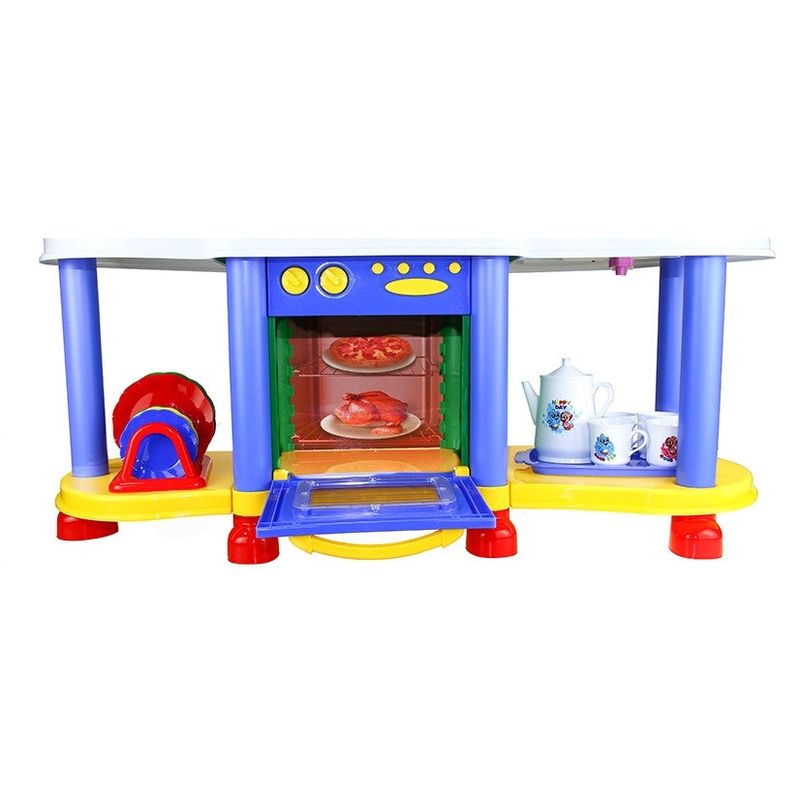 Jucarii, Copii si Bebe - Jucarii si jocuri - Jucarii de rol - Bucatarii copii - Bucatarie de jucarie, cu 30 accesorii, cu blat de lucru, sunete si lumini, multicolora - Infinity.ro