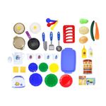 Jucarii, Copii si Bebe - Jucarii si jocuri - Jucarii de rol - Bucatarii copii - Bucatarie de jucarie, cu 30 accesorii, cu blat de lucru, sunete si lumini, multicolora - Infinity.ro
