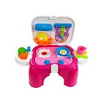 Jucarii, Copii si Bebe - Jucarii si jocuri - Jucarii de rol - Bucatarii copii - Bucatarie de jucarie, portabila, cu accesorii, roz - Infinity.ro