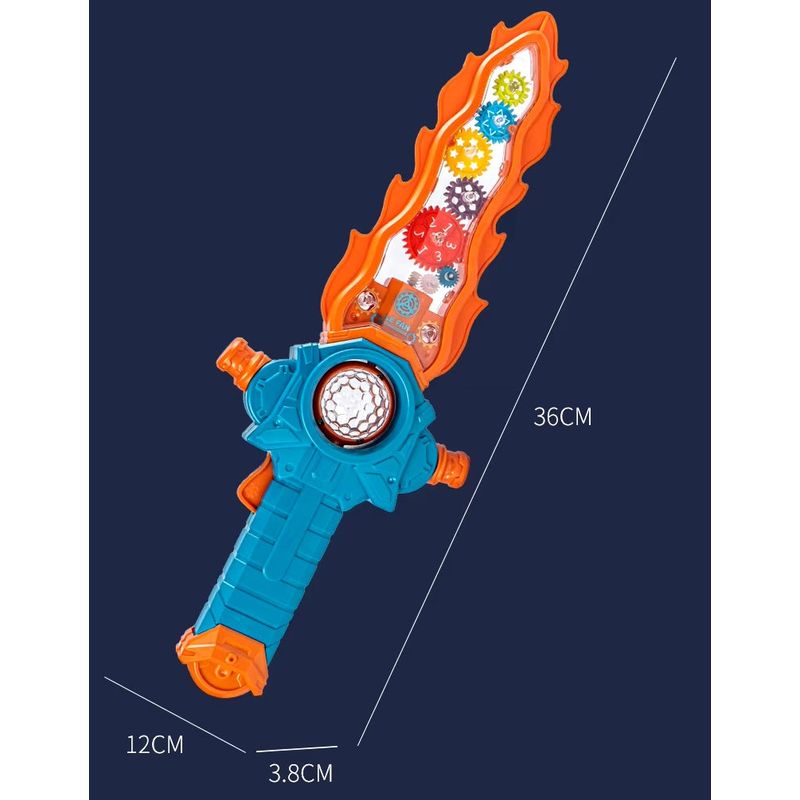 Jucarii, Copii si Bebe - Jucarii si jocuri - Jucarii de rol - Arme de jucarie - Sabie de Jucarie, pentru copii 3 ani+, cu Sunete si Lumini, 36x12x3.8cm, Multicolor - Infinity.ro