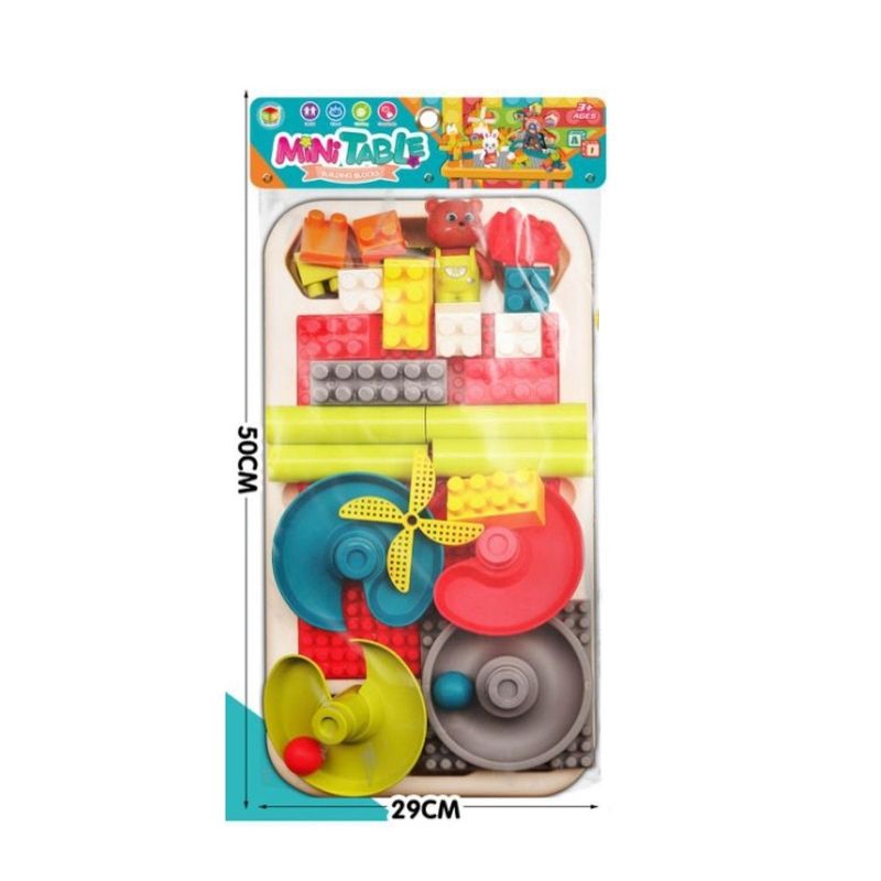 Jucarii, Copii si Bebe - Jucarii si jocuri - Jucarii & jocuri educative - Jocuri si jucarii educative - Jucarie Interactiva cu Masuta de Constructii, Tobogan de Bile si Moara, Copii 2 ani+, 50x29cm, Multicolor - Infinity.ro