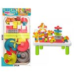 Jucarii, Copii si Bebe - Jucarii si jocuri - Jucarii & jocuri educative - Jocuri si jucarii educative - Jucarie Interactiva cu Masuta de Constructii, Tobogan de Bile si Moara, Copii 2 ani+, 50x29cm, Multicolor - Infinity.ro