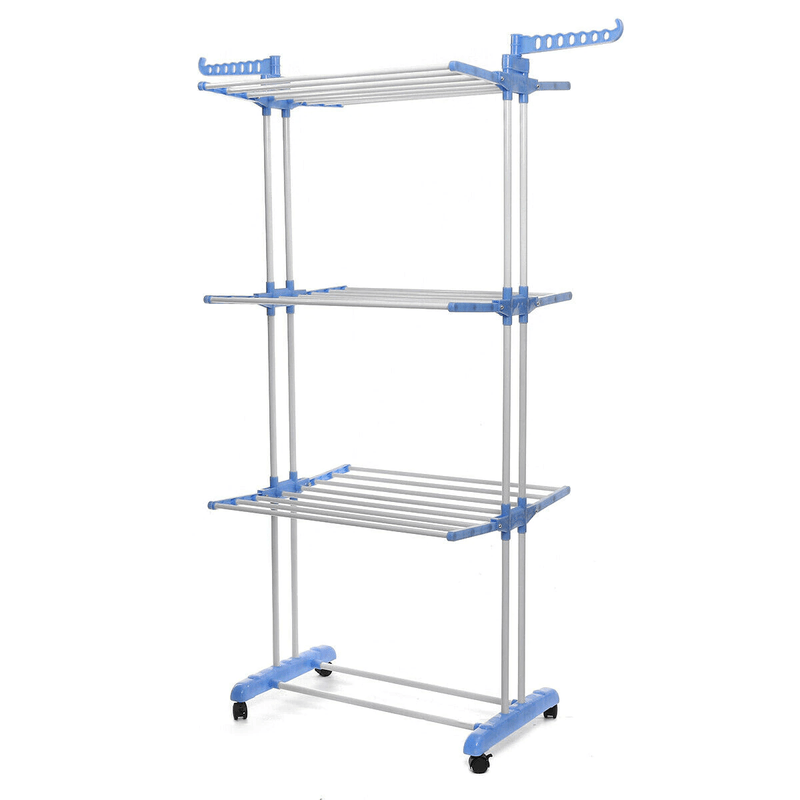 Market - Spalare si intretinere rufe - Uscatoare de rufe si accesorii - Uscator Vertical Mobil si Pliabil pentru Rufe cu Suport pentru Umerase - inaltime 173cm - Infinity.ro