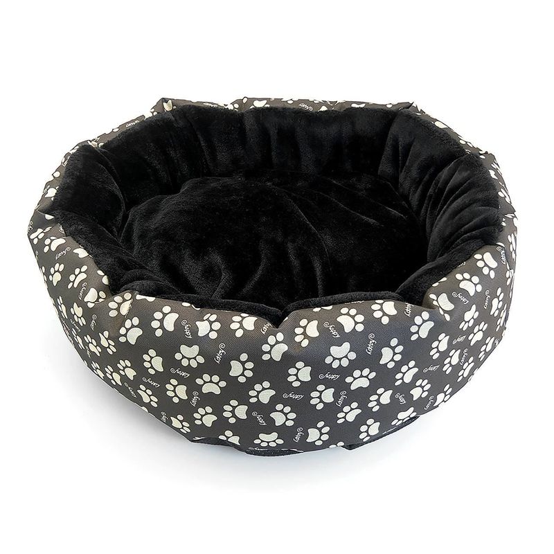 Petshop - Accesorii petshop - Culcusuri si custi - Culcusuri si saltele - Culcus moale cu perna, pentru caine/pisica, culoare negru, impermeabil, baza antiderapanta, 50 cm - Infinity.ro