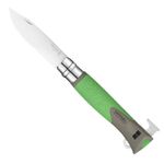 Sport si Outdoor - Camping - Cutite, bricege si accesorii - Cutite si bricege - Cutit de buzunar N°12, cu extractor capuse, "Explore", Green - Opinel - Infinity.ro