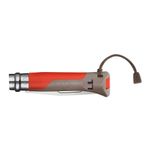 Sport si Outdoor - Camping - Cutite, bricege si accesorii - Cutite si bricege - Cutit de buzunar cu fluier N°08, inox, 8,5 cm, "Outdoor", Red - Opinel - Infinity.ro
