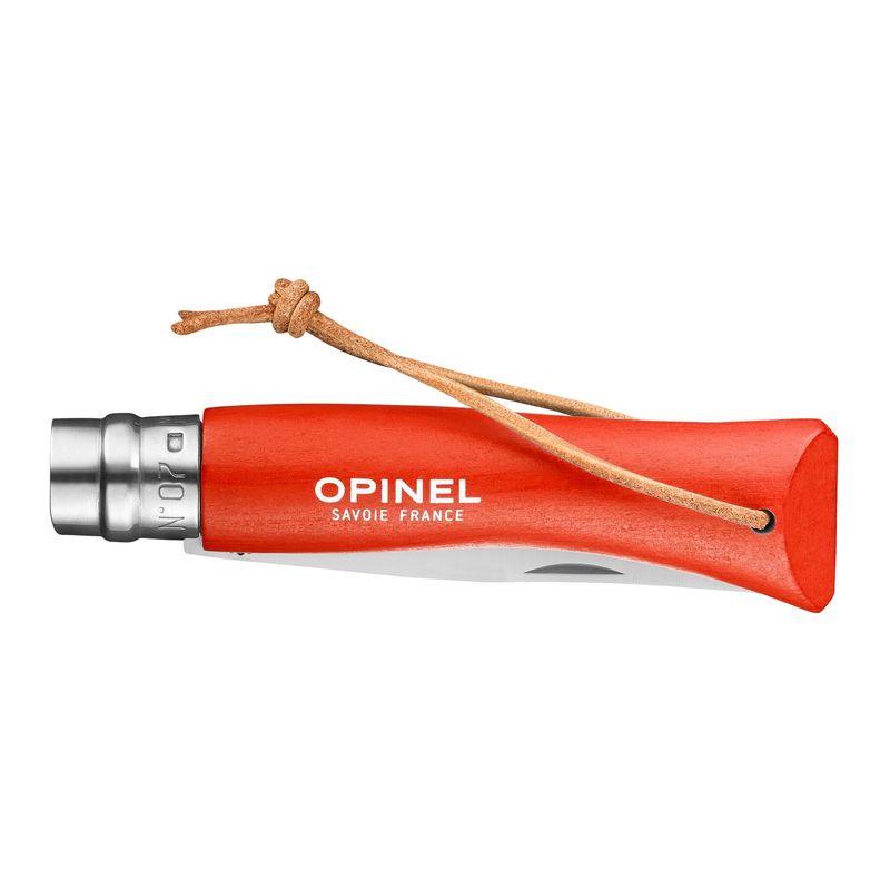 Sport si Outdoor - Camping - Cutite, bricege si accesorii - Cutite si bricege - Cutit de buzunar N°07, inox, 8cm, "Colorama", Orange - Opinel - Infinity.ro