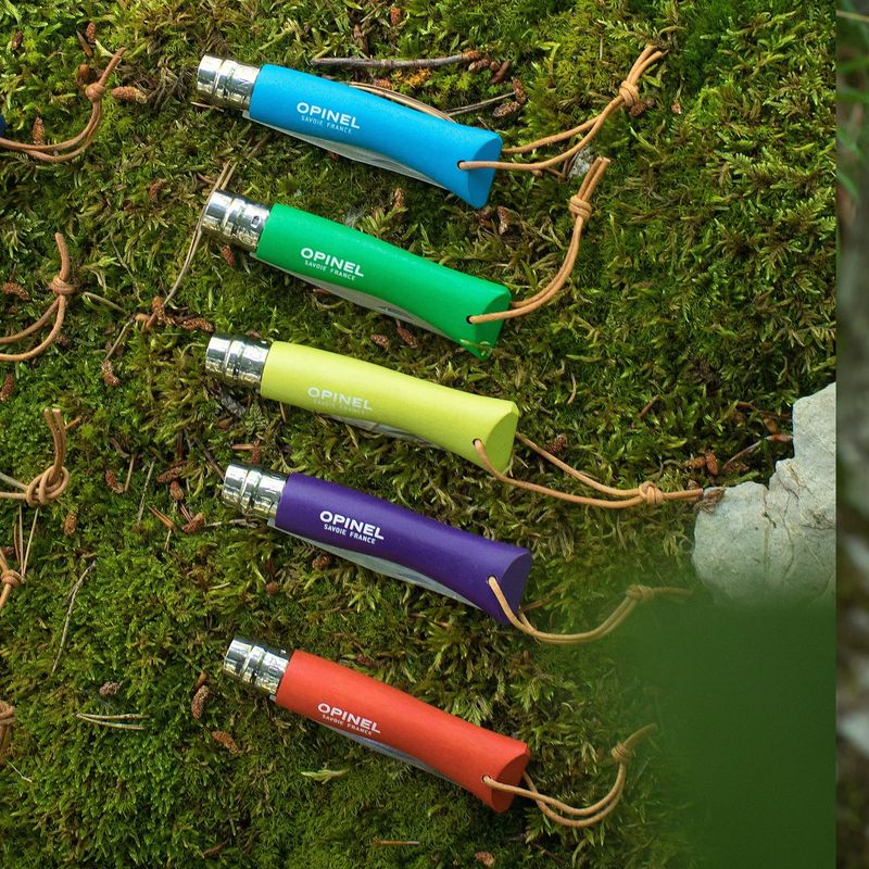 Sport si Outdoor - Camping - Cutite, bricege si accesorii - Cutite si bricege - Cutit de buzunar N°07, inox, 8cm, "Colorama", Orange - Opinel - Infinity.ro