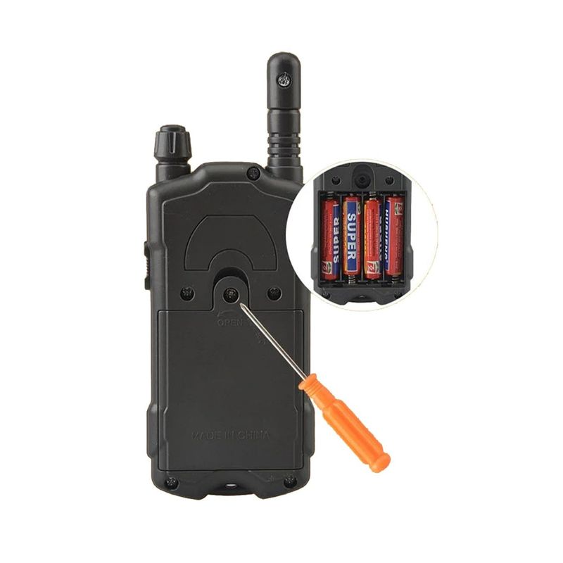 Jucarii, Copii si Bebe - Jucarii si jocuri - Jucarii & jocuri educative - Jucarii interactive - Set 2 Walkie-Talkie pentru Copii, Raza 200m, 14.5x5.5cm, Negru/Galben - Infinity.ro