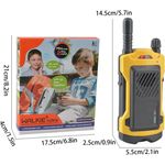 Jucarii, Copii si Bebe - Jucarii si jocuri - Jucarii & jocuri educative - Jucarii interactive - Set 2 Walkie-Talkie pentru Copii, Raza 200m, 14.5x5.5cm, Negru/Galben - Infinity.ro