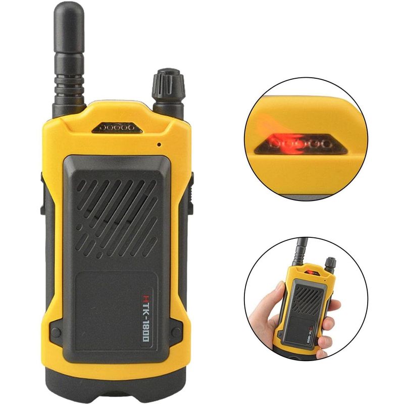 Jucarii, Copii si Bebe - Jucarii si jocuri - Jucarii & jocuri educative - Jucarii interactive - Set 2 Walkie-Talkie pentru Copii, Raza 200m, 14.5x5.5cm, Negru/Galben - Infinity.ro