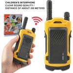 Jucarii, Copii si Bebe - Jucarii si jocuri - Jucarii & jocuri educative - Jucarii interactive - Set 2 Walkie-Talkie pentru Copii, Raza 200m, 14.5x5.5cm, Negru/Galben - Infinity.ro