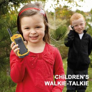 Set 2 Walkie-Talkie pentru Copii, Raza 200m, 14.5x5.5cm, Negru/Galben