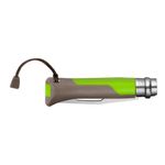 Sport si Outdoor - Camping - Cutite, bricege si accesorii - Cutite si bricege - Cutit de buzunar cu fluier N°08, inox, 8,5 cm, "Outdoor", Green - Opinel - Infinity.ro
