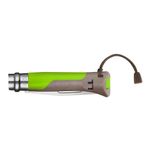 Sport si Outdoor - Camping - Cutite, bricege si accesorii - Cutite si bricege - Cutit de buzunar cu fluier N°08, inox, 8,5 cm, "Outdoor", Green - Opinel - Infinity.ro