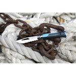 Sport si Outdoor - Camping - Cutite, bricege si accesorii - Cutite si bricege - Cutit de buzunar cu fluier N°08, inox, 8,5 cm, "Outdoor", Soft Blue - Opinel - Infinity.ro
