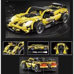 Jucarii, Copii si Bebe - Jucarii si jocuri - Seturi de constructie si cuburi - Seturi de constructie - Set constructie Auto, pachet ansamblare masina cu peste 500 piese micro, copii 6 ani+ - Galben - Infinity.ro